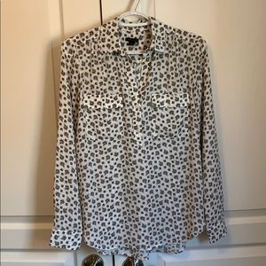 Ann Taylor patterned blouse size xs